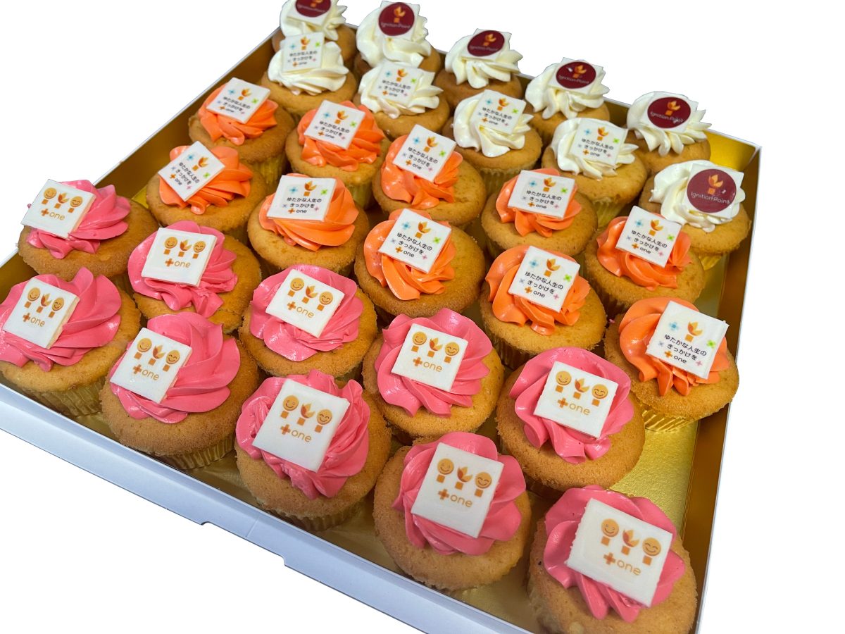 【企業様などのロゴを印字可能】ロゴ カップケーキ
